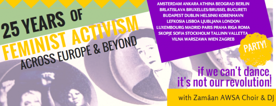 Detalle de la invitación para la celebración del 25 aniversario del Lobby Europeo de Mujeres 