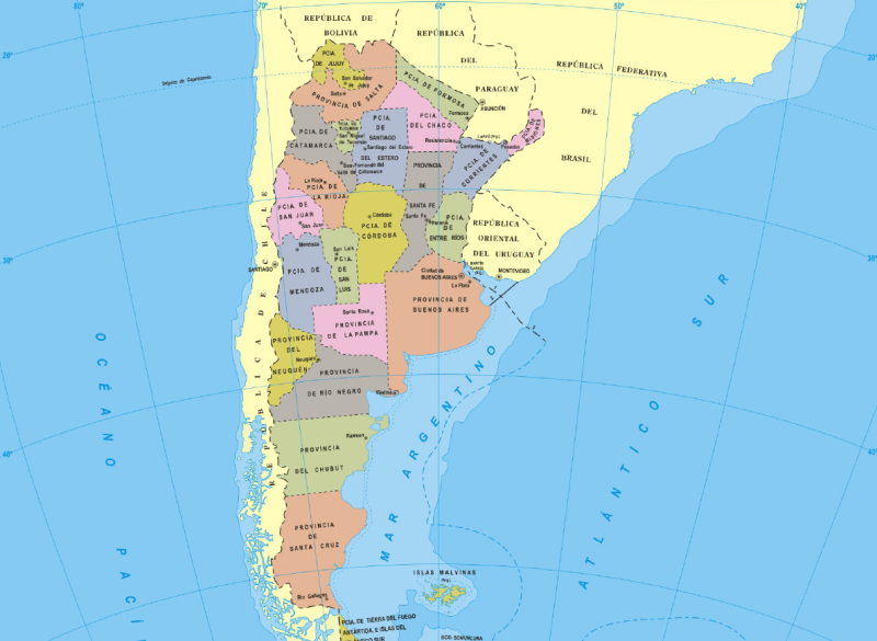 Mapa de Argentina (Gobierno de Argentina)