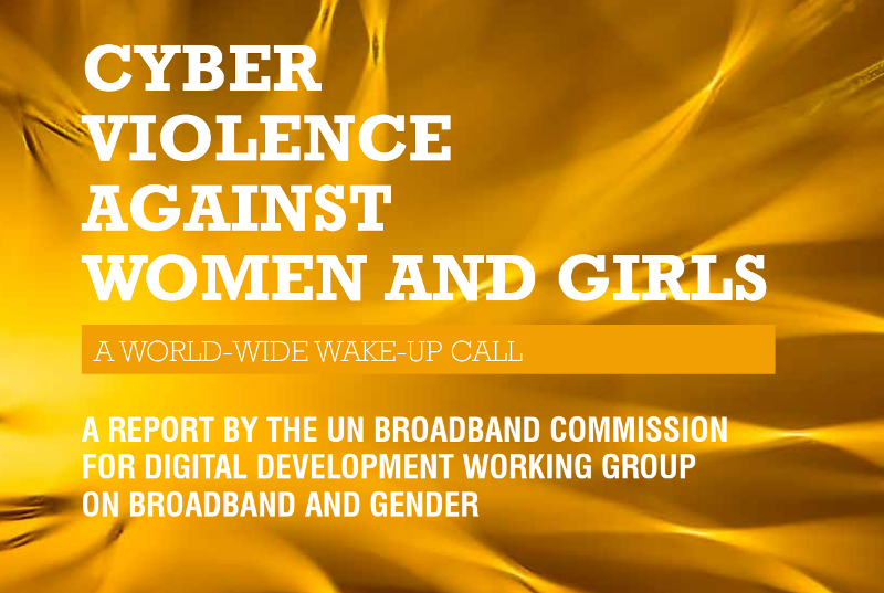 Detalle de la portada del informe 'Combatir la violencia en línea contra las mujeres y las niñas'