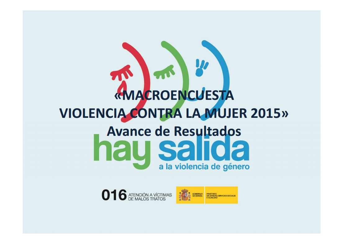 Detalle de la portada de la Macroencuesta de Violencia contra la Mujer 2015 