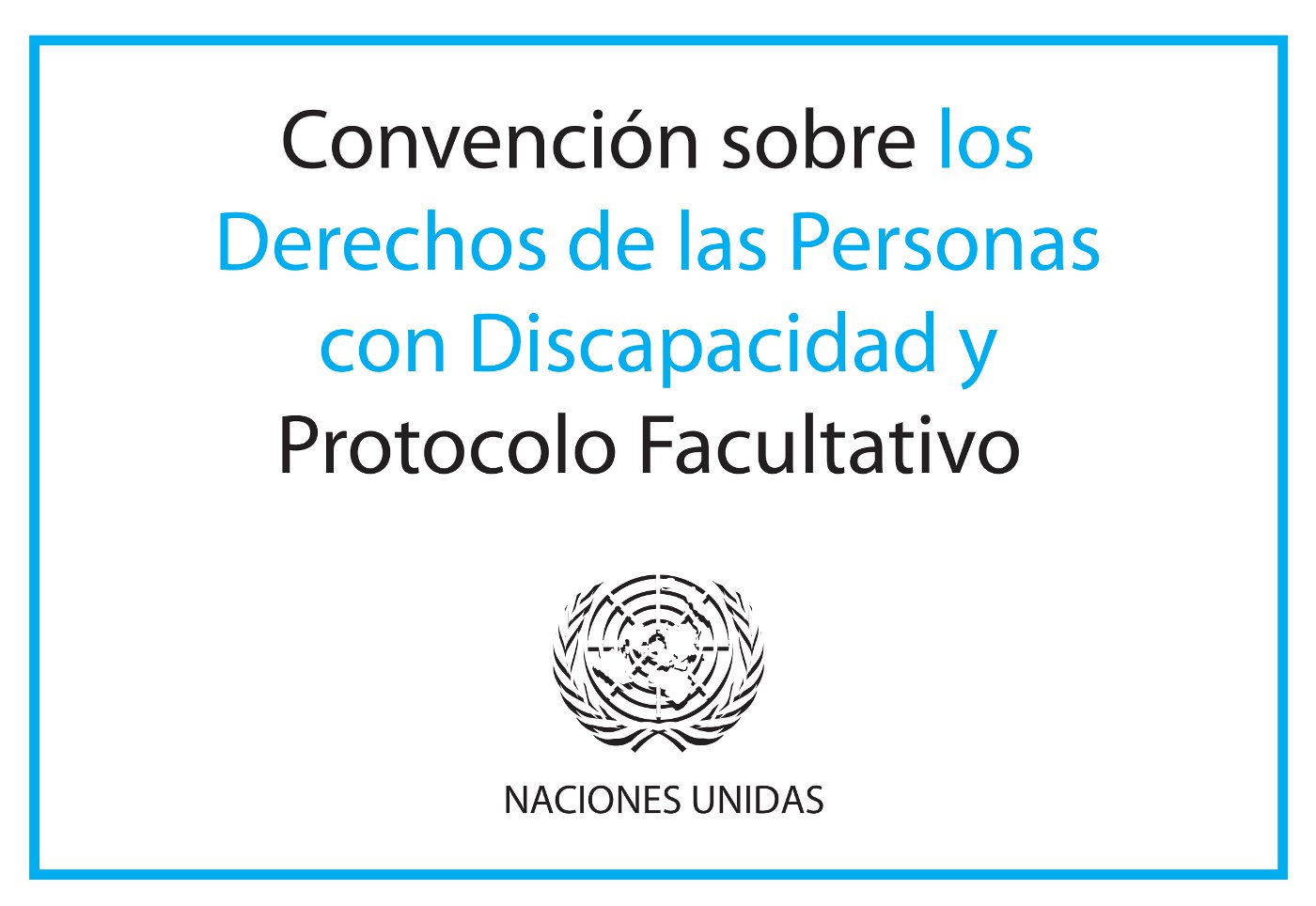 Portada de la Convención de los Derechos de las Personas con Discapatidad