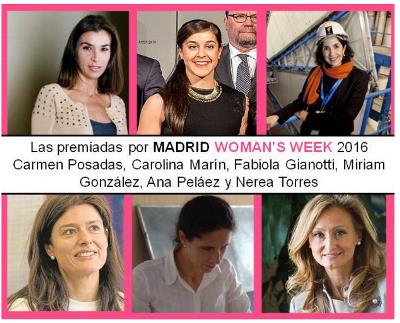 Las seis galardonadas por la Fundación Woman's Week  