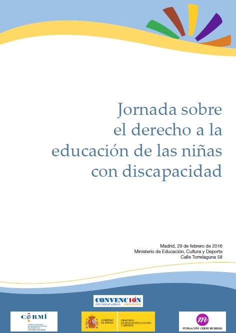 Cartel de la Jornada sobre el derecho a la educación de las niñas con discapacidad