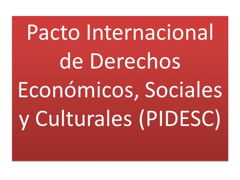 Pacto Internacional de Derechos Económicos, Sociales y Culturales