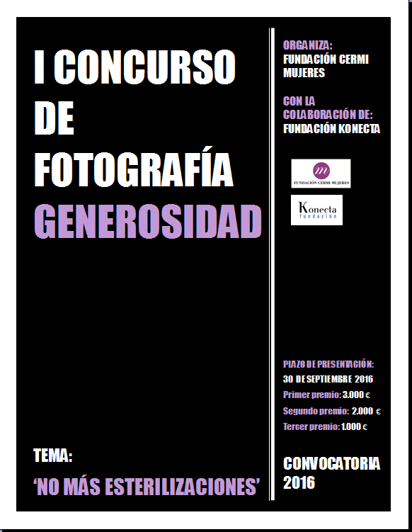 Portada del concurso de 'Generosidad' de fotografía