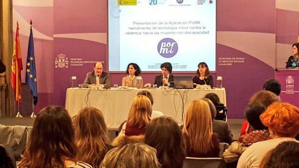 Presentación de ‘Pormí’, una aplicación contra la violencia de género dirigida a las mujeres con discapacidad 