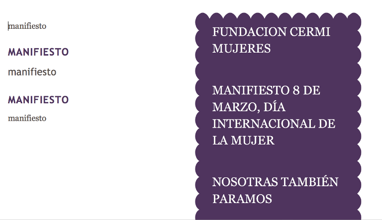 Ilustración del Manifiesto para el Día Internacional de la Mujer 2017 de FCM