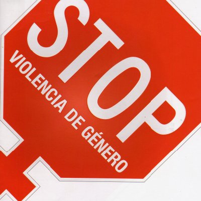 Señal de stop a la violencia de género 
