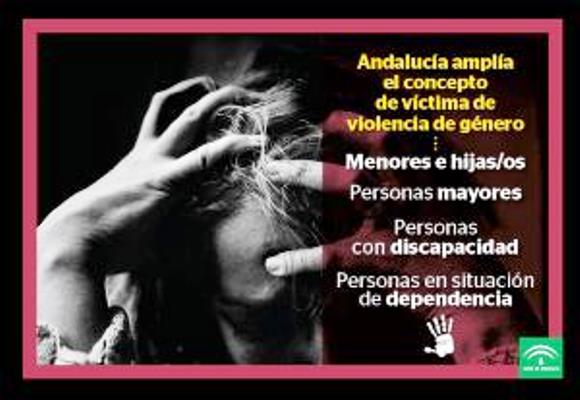 Foto de la campaña "Andalucía amplía el concepto de víctima de violencia de género"