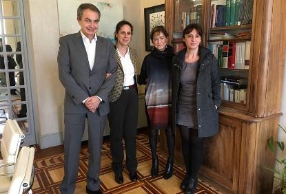 José Luis Rodríguez Zapatero, Victoria Ortega, Ana Peláez e Isabel caballero 