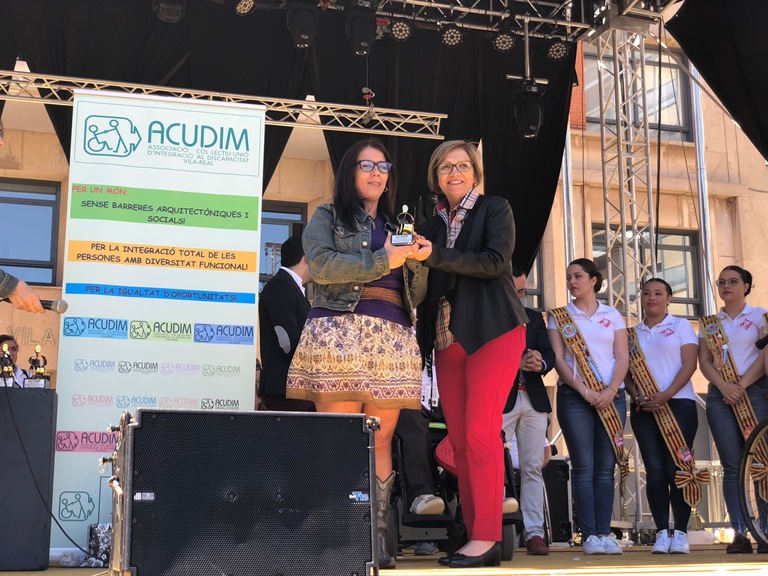 Esperanza Adrià, galardonada por su trabajo a favor de las mujeres con discapacidad en la Comunidad Valenciana