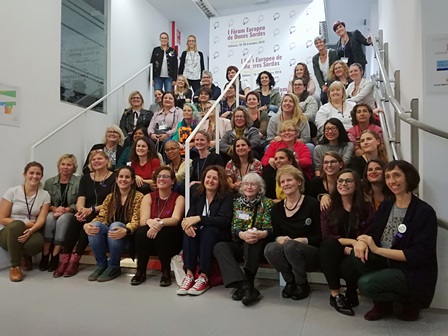 Delegadas europeas en la sede de Fesord CV