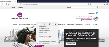 Imagen de la nueva web de la Fundación CERMI Mujeres