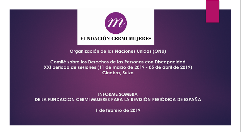 Informe Sombra Fundación CERMI Mujeres