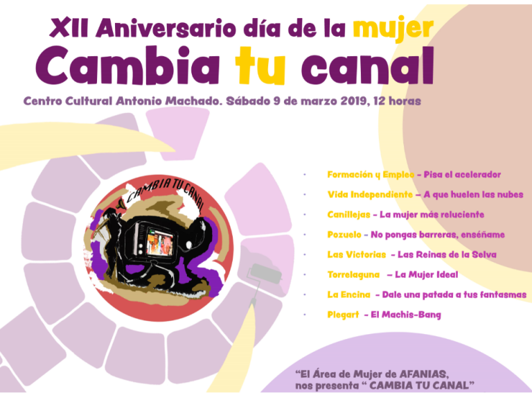 Cartel del acto 'Cambia tu canal' de Afanias 