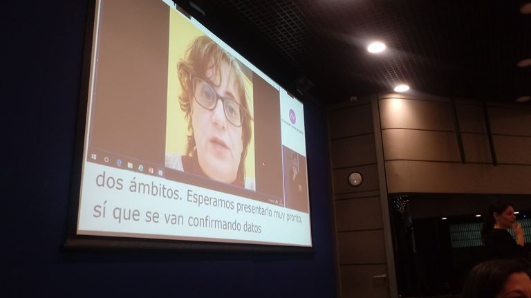 Marta Valencia, patrona de CERMI Mujeres, durante la III Conferencia Sectorial de Mujeres con Discapacidad