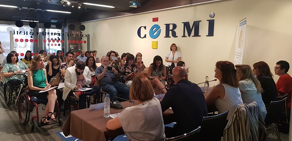 Momento de la presentación del estudio titulado “La situación de las mujeres con daño cerebral adquirido en España en el espacio CERMI Mujeres 