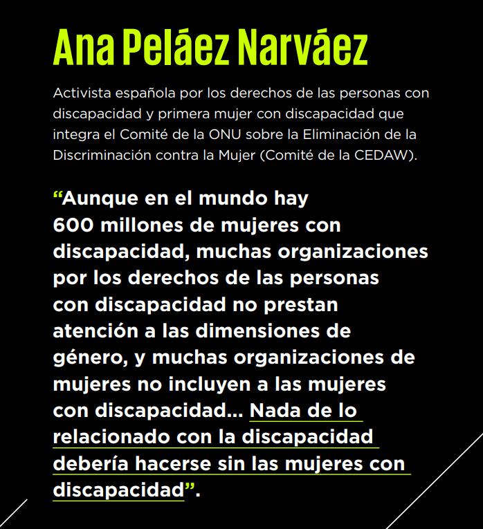La ONU ensalza el trabajo de Ana Peláez como activista por los derechos de las mujeres con discapacidad