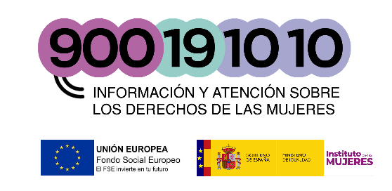 Logo del teléfono gratuito servicio telefónico para informarse sobre los derechos de las mujeres