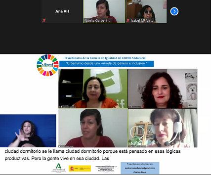 Momento de un webinario de CERMI Andalucía