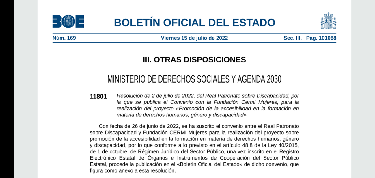 Formación accesible y con enfoque de género: CERMI Mujeres y el Real Patronato sobre Discapacidad colaboran para instruir en derechos humanos de las mujeres con discapacidad