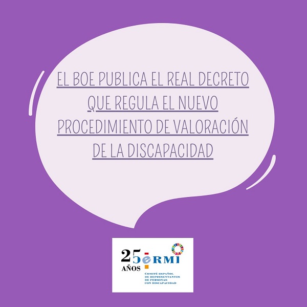 El BOE publica el Real Decreto que regula el nuevo procedimiento de valoración de la discapacidad
