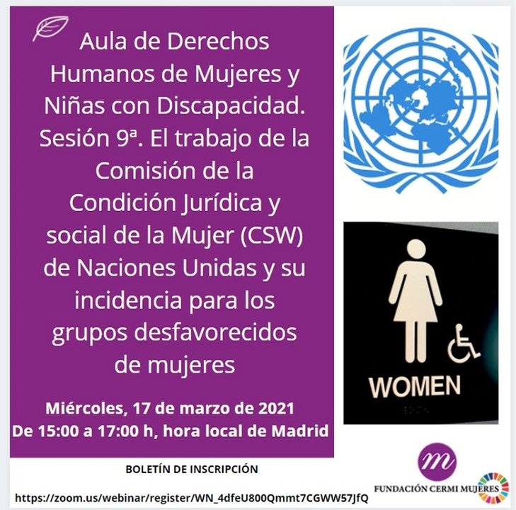Fundación CERMI Mujeres destaca el trabajo de la comisión de la Condición Jurídica y Social de la Mujer de Naciones Unidas (CSW) y su importancia para las mujeres y niñas con discapacidad