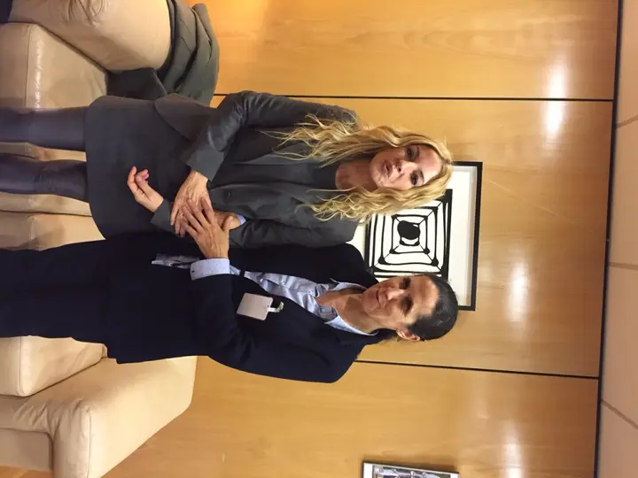 Ana Peláez, en representación del CERMI, y Ángeles Carmona, presidenta del Observatorio contra la Violencia Doméstica y de Género