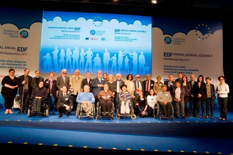 Momento de la Asamblea del EDF celebrada en Madrid durante la que se adoptó la Declaración de Madrid Renovada