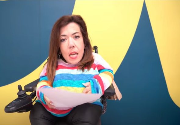 Una de las participantes en la lectura del manifiesto