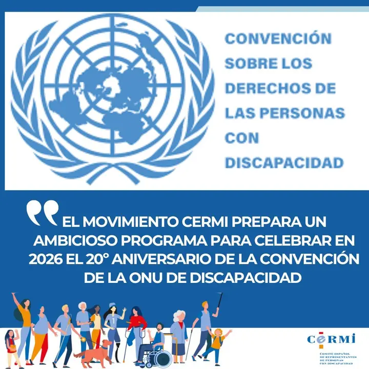 Infografía del programa para el 20º aniversario de la Convención de la ONU de discapacidad