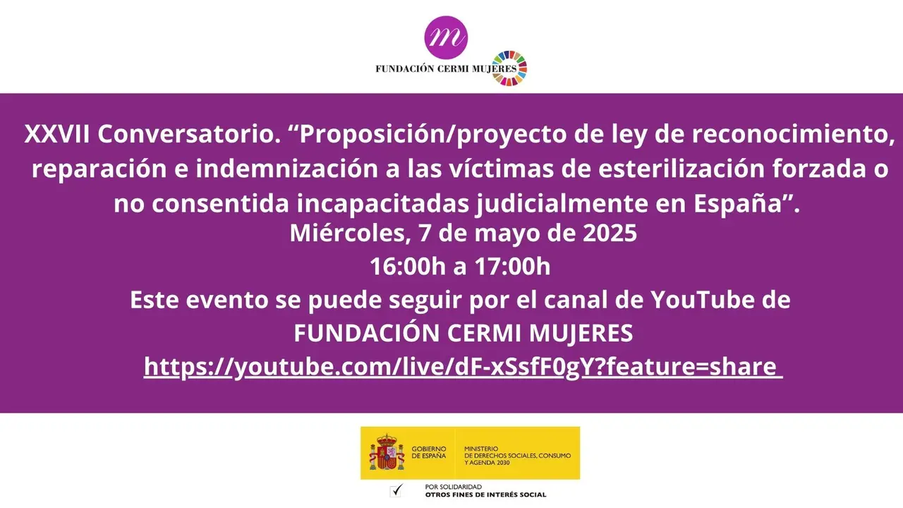 Infografía Conversatorio de FCM. Logotipo de FCM e IRPF