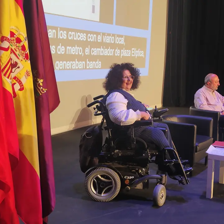Imagen de Noelia López en las jornadas de Accesibilidad en Madrid
