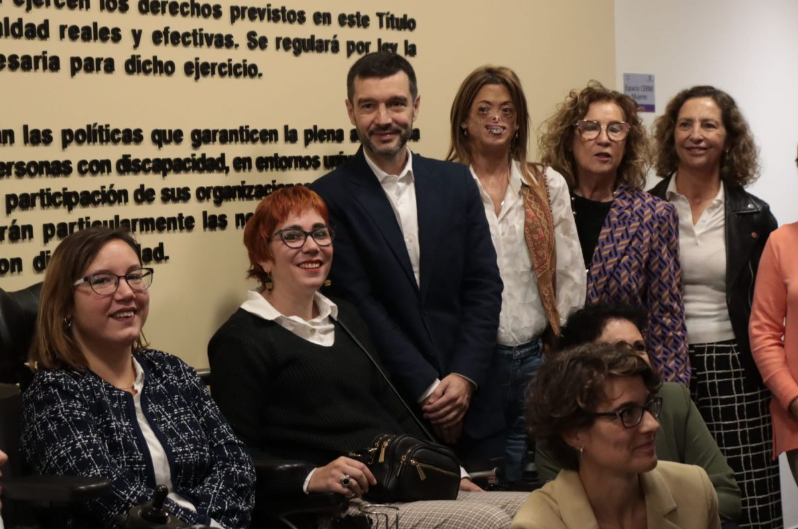 Imagen de la reunión del Consejo Nacional de Discapacidad. Aparece el ministro Bustinduy, este jueves en el Pleno del Consejo Nacional de la Discapacidad.