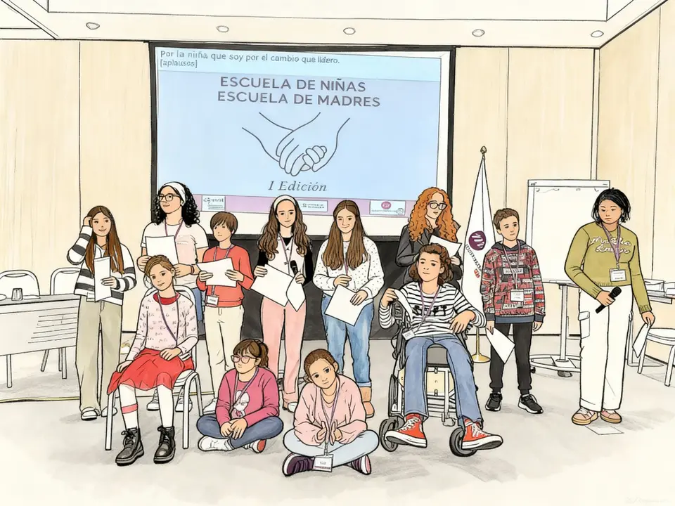 Dibujo de las integrantes del Consejo de Participación de Niñas y Adolescentes de Fundación CERMI Mujeres