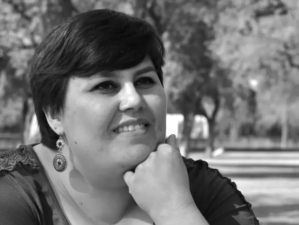 Imagen en blanco y negro de Carola L&oacute;pez