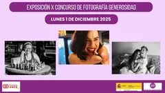 Infografía de la exposición del X Concurso de Fotografía y VI Concurso de video. aparecen los logotipos de FCM, Fundación ONCE y Agenda 2030