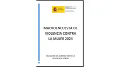 Portada de la macroencuesta de violencia contra la mujer 2024