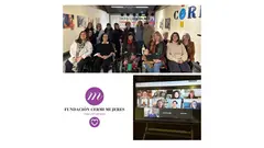 Imágenes de las personas voluntarias de FCM. Aparece el logotipo de voluntariado de FCM.