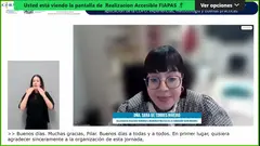 Imagen de Sara De Torres durante su intervenci&oacute;n