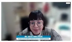 Imagen de Sara De Torres durante su intervenci&oacute;n