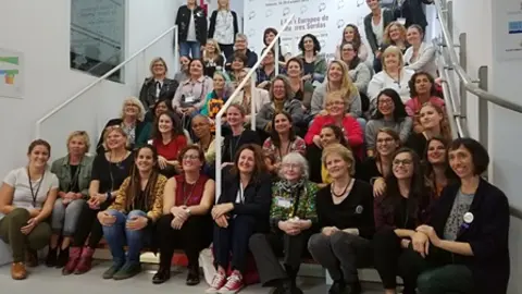 Delegadas europeas en la sede de Fesord CV