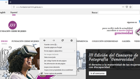 Imagen de la nueva web de la Fundación CERMI Mujeres