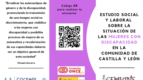 La Confederación de Mujeres con Discapacidad invita a participar en un estudio social y laboral sobre la situación de las mujeres con discapacidad en la Comunidad de Castilla y León
