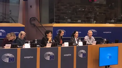 La vicepresidenta ejecutiva de la Fundación CERMI Mujeres (FCM) y vicepresidenta del Foro Europeo de la Discapacidad (EDF, por sus siglas en inglés), Ana Peláez Narváez en su intervención