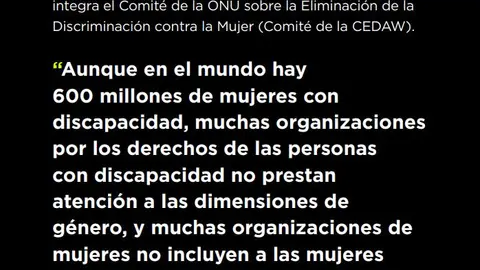 La ONU ensalza el trabajo de Ana Peláez como activista por los derechos de las mujeres con discapacidad