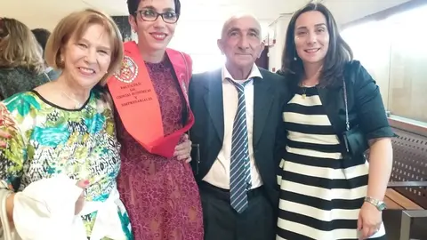 Ángeles Blanco, responsable de Derechos y Asesoría Jurídica en Confederación Aspace, en su graduación