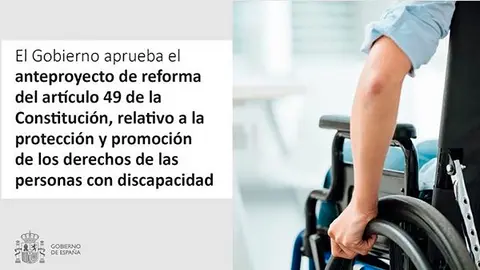 Infografía el Gobierno aprueba la reforma del artículo 49 de la Constitución que busca reforzar los derechos de las personas con discapacidad