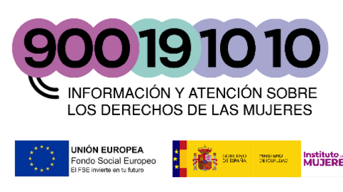 Logo del teléfono gratuito servicio telefónico para informarse sobre los derechos de las mujeres