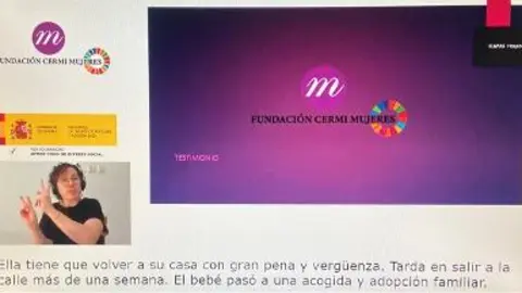 Momento del XXXII Webinario "No estás sola"""